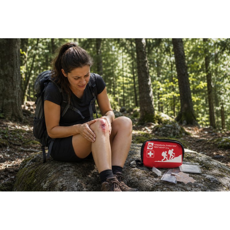 IWH EHBO-tas Outdoor Aktiv, waterdicht, 40-delig, rood
